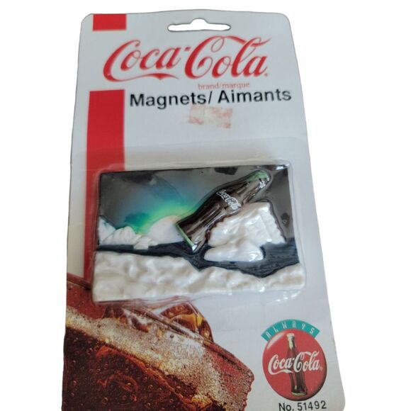 Coca-Cola Magnet 1998 coke bottle on ice burgh No. 51492 in original package - Picture 7 of 11